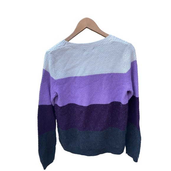 Croft & Borrow Purple Colorblock Sweater | Size:L - Picture 5 of 8